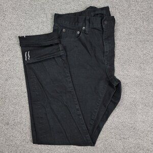 UNIQLO Selvedge Slim Straight Jeans Men's Size 30x30 Stretch Denim Red Stitch
